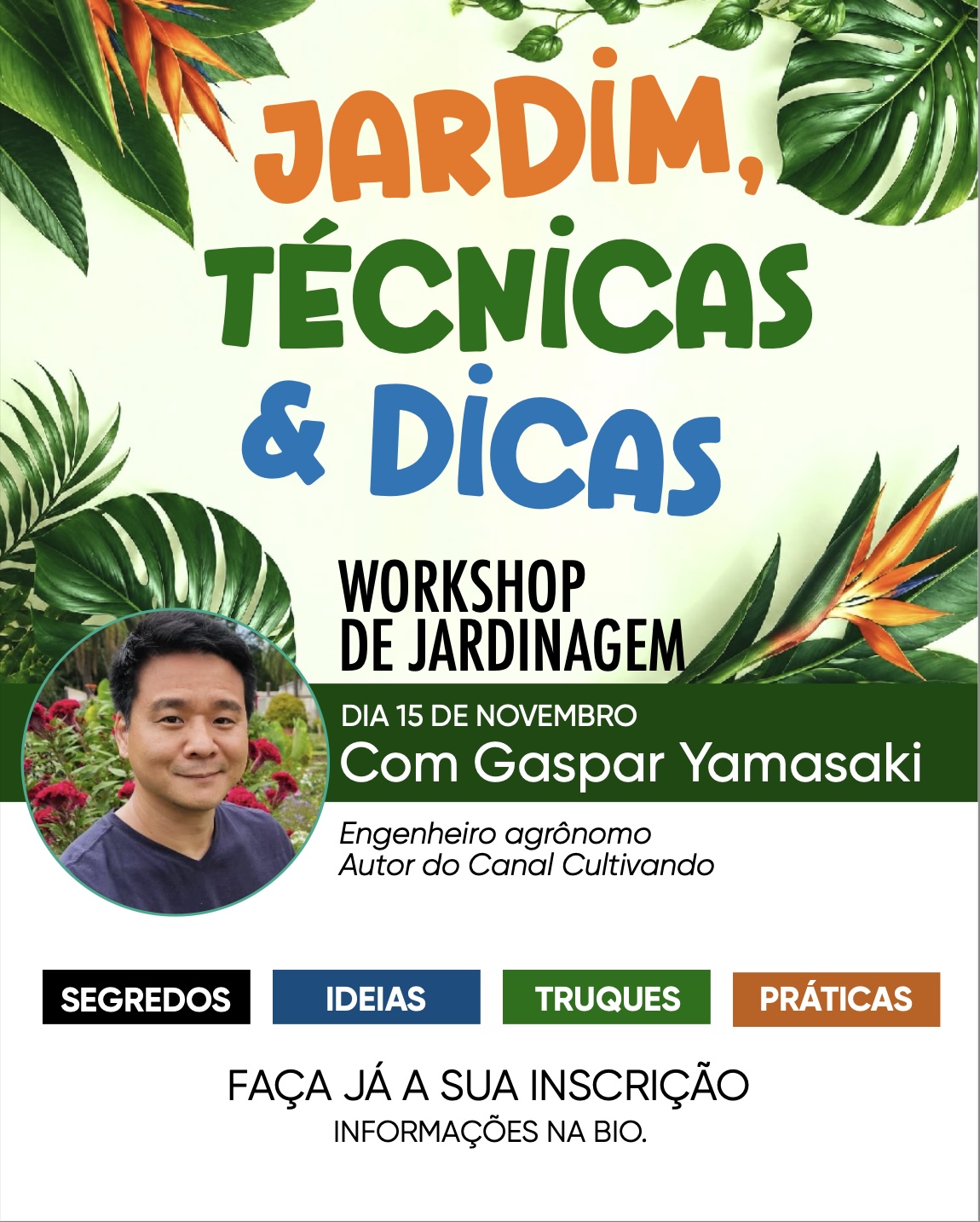 Workshop de jardinagem com Gaspar Yamasaki no Hemero